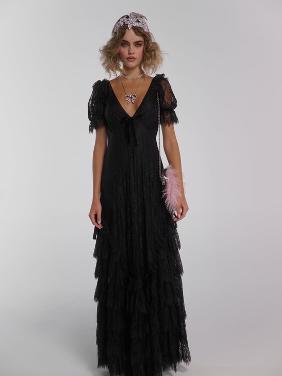 Selkie Dresses & Skirts - Selkie Caviar Lace Gatsby Slip Dress 5x NWT